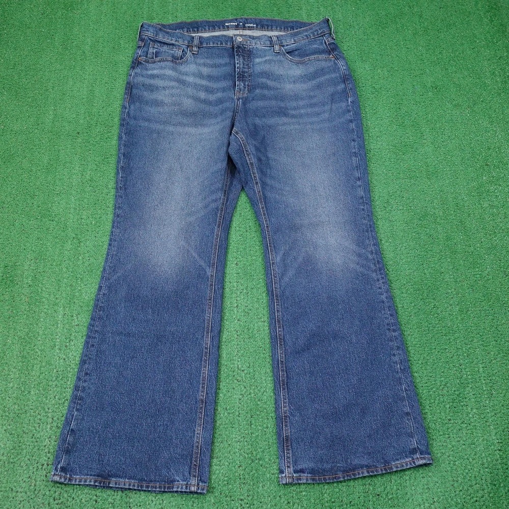 Old Navy Loose Boot-Cut Jeans Womens 18 Blue Med Wash Mid Rise‎ Stretch 40x32